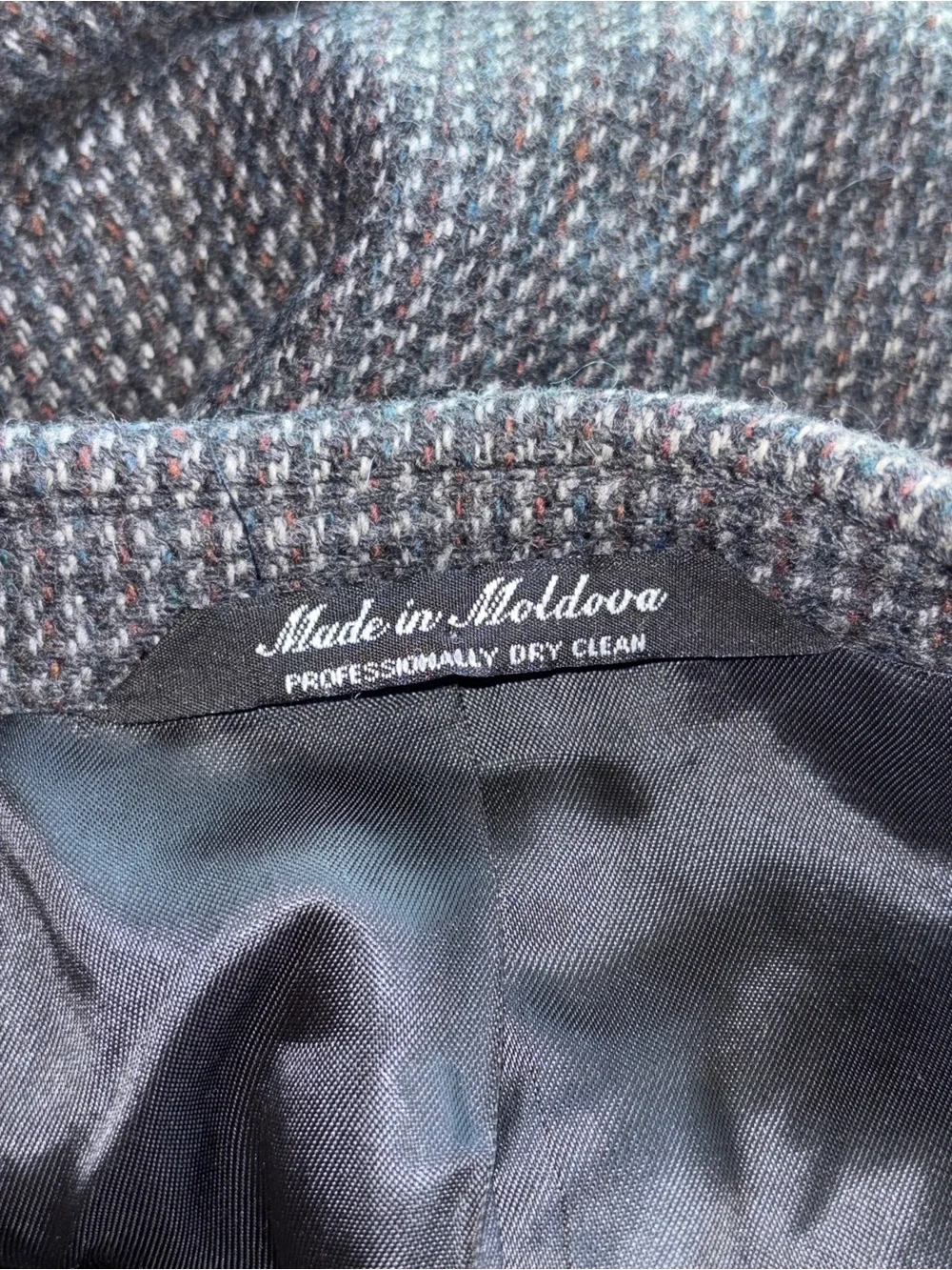 VTG Deansgate Sport Coat 43L Herringbone Wool Lambswool Tweed Jacket Academia